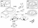 Blower Hsg Flywheel Screen Diagram and Parts List for 254702-0103-01  Briggs and Stratton Engine